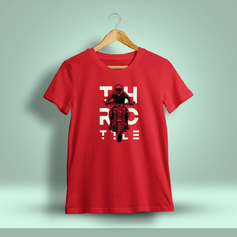 Throttle Bike Printed T-Shirt For Men - Half Sleeve