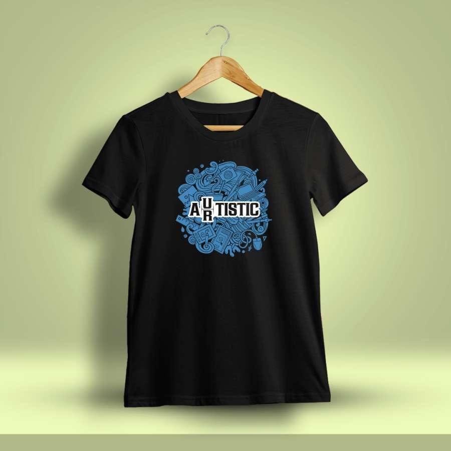 Aurtistic Printed T-Shirt For Men - Half Sleeve