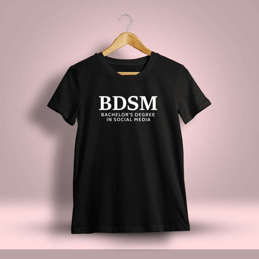 Bachelor's Degree in Social Media Printed T-Shirt For Men - Half Sleeve