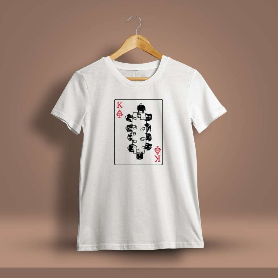 King Of Spades Printed T-Shirt For Men - Half Sleeve