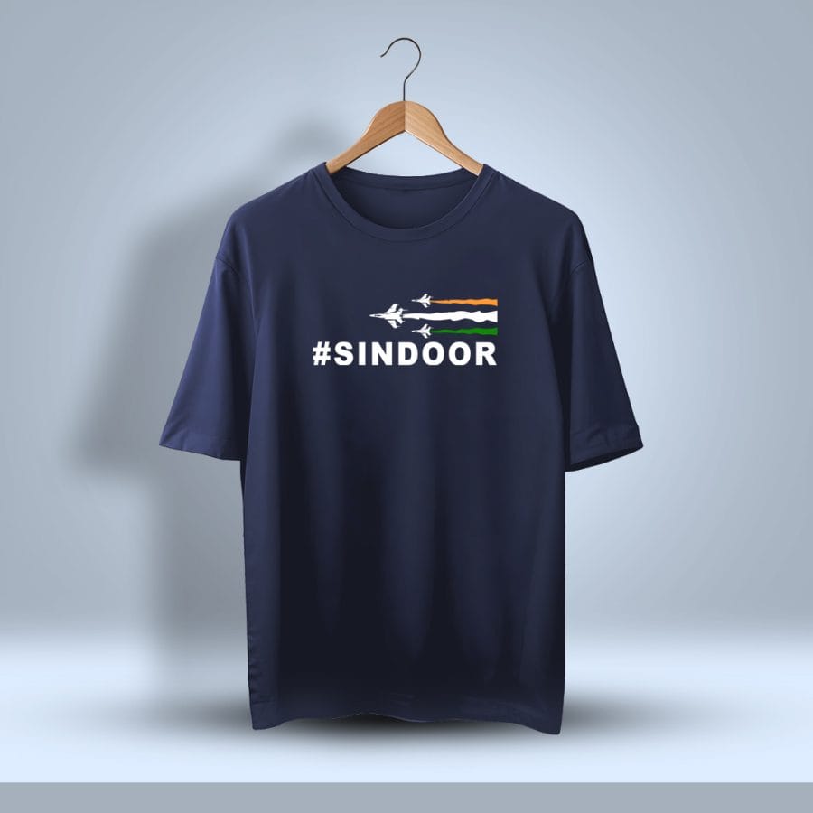 Sindoor Oversized T-Shirt Navy Blue