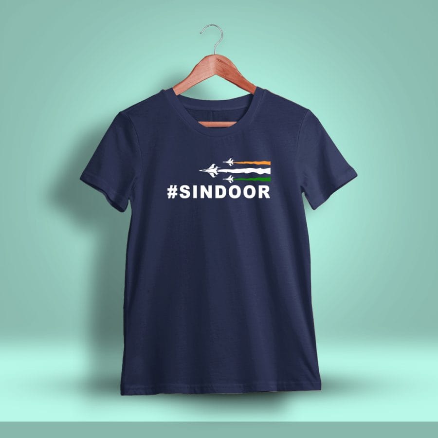 Sindoor T-Shirt For Men - Half Sleeve Navy Blue