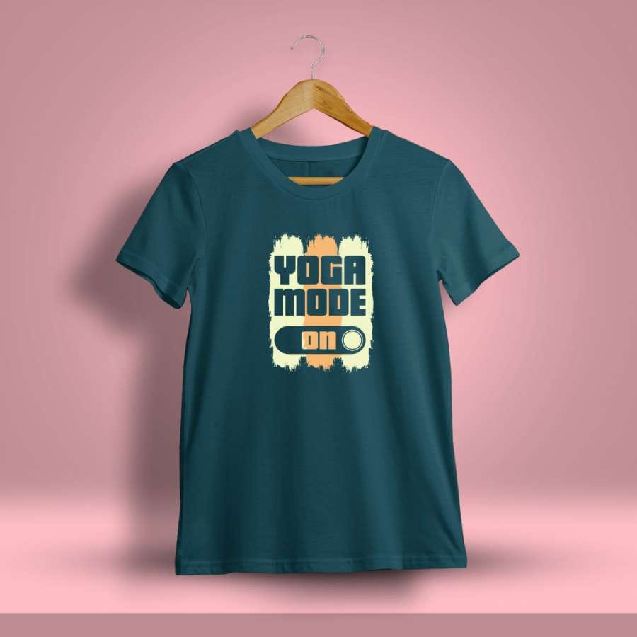 Yoga Mode On Printed T-Shirt For Men - Half sleeve
