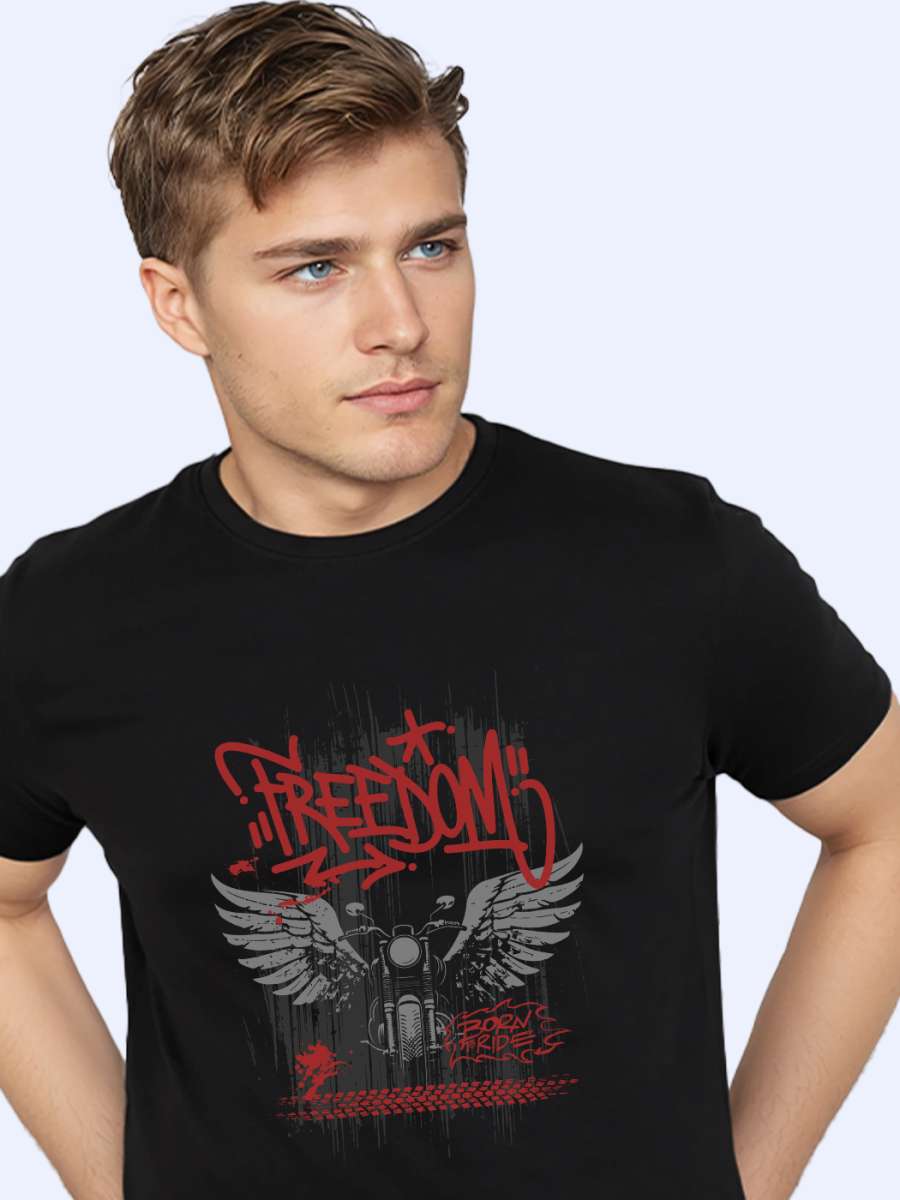 Freedom T-Shirt For Men - Half Sleeve - Image 2