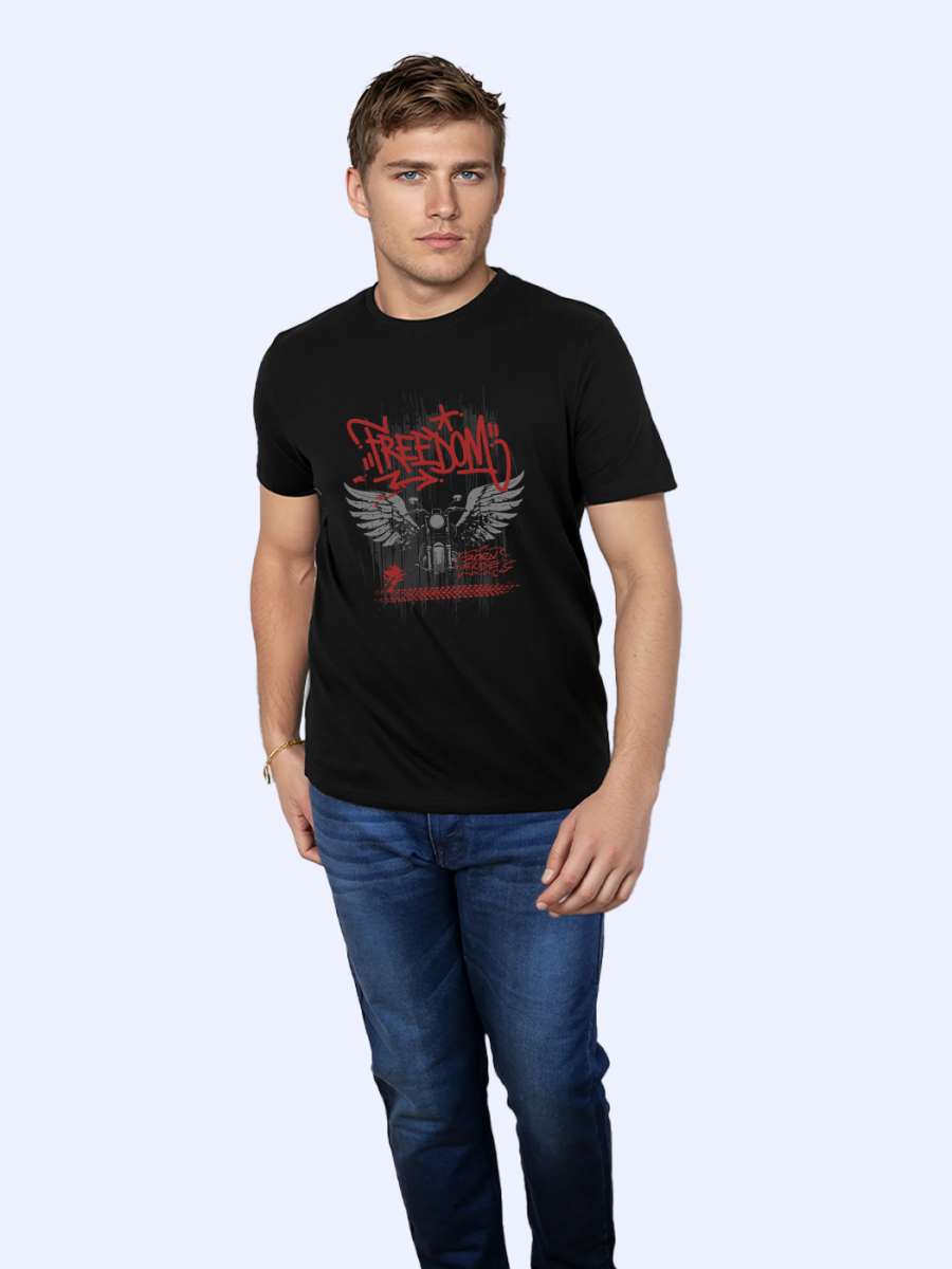 Freedom T-Shirt For Men - Half Sleeve - Image 3