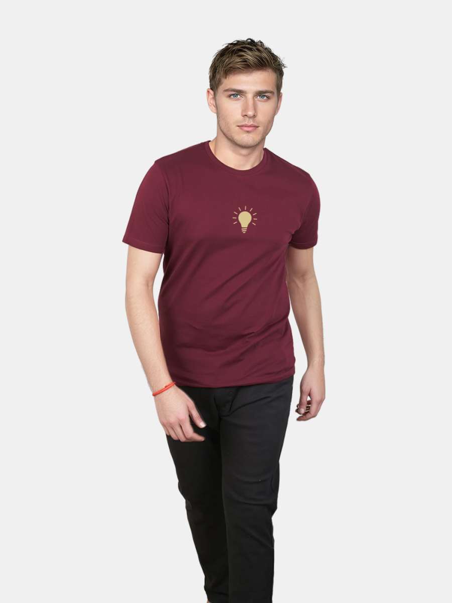 Bulb Printed T-Shirt For Men - Half Sleeve - Image 4