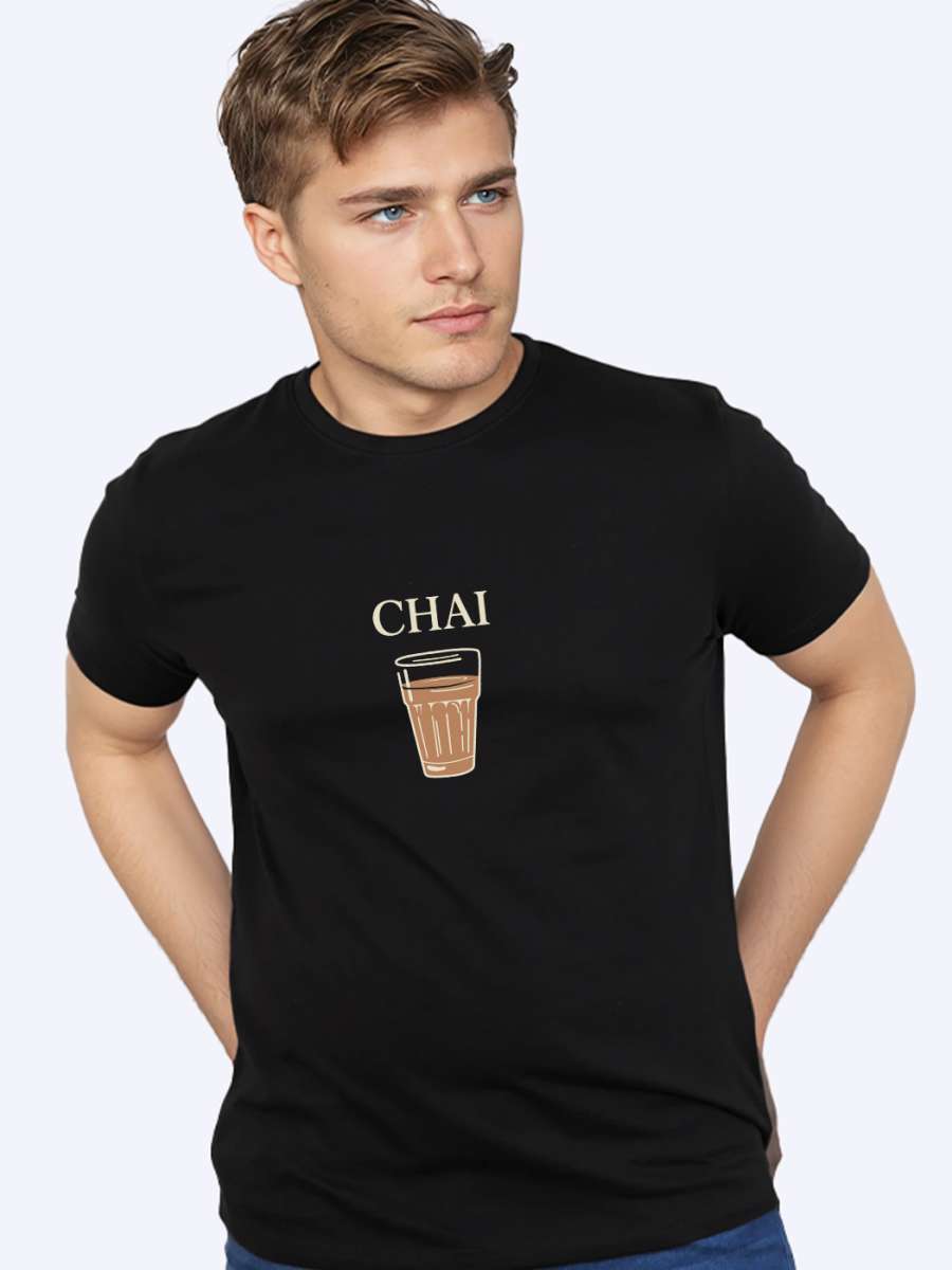 Chai Printed T-Shirt For Men - Half Sleeve - Image 2