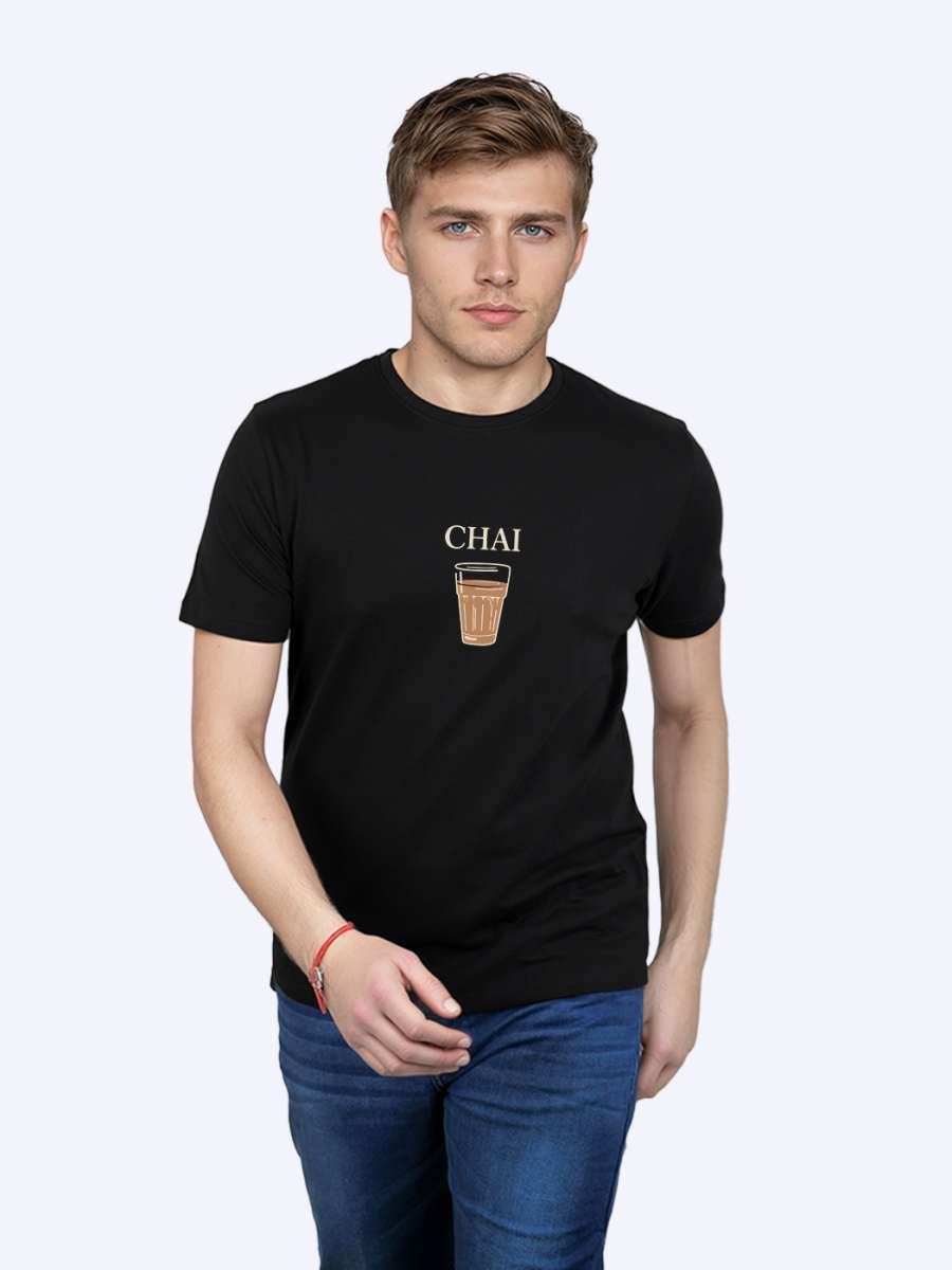 Chai Printed T-Shirt For Men - Half Sleeve - Image 3