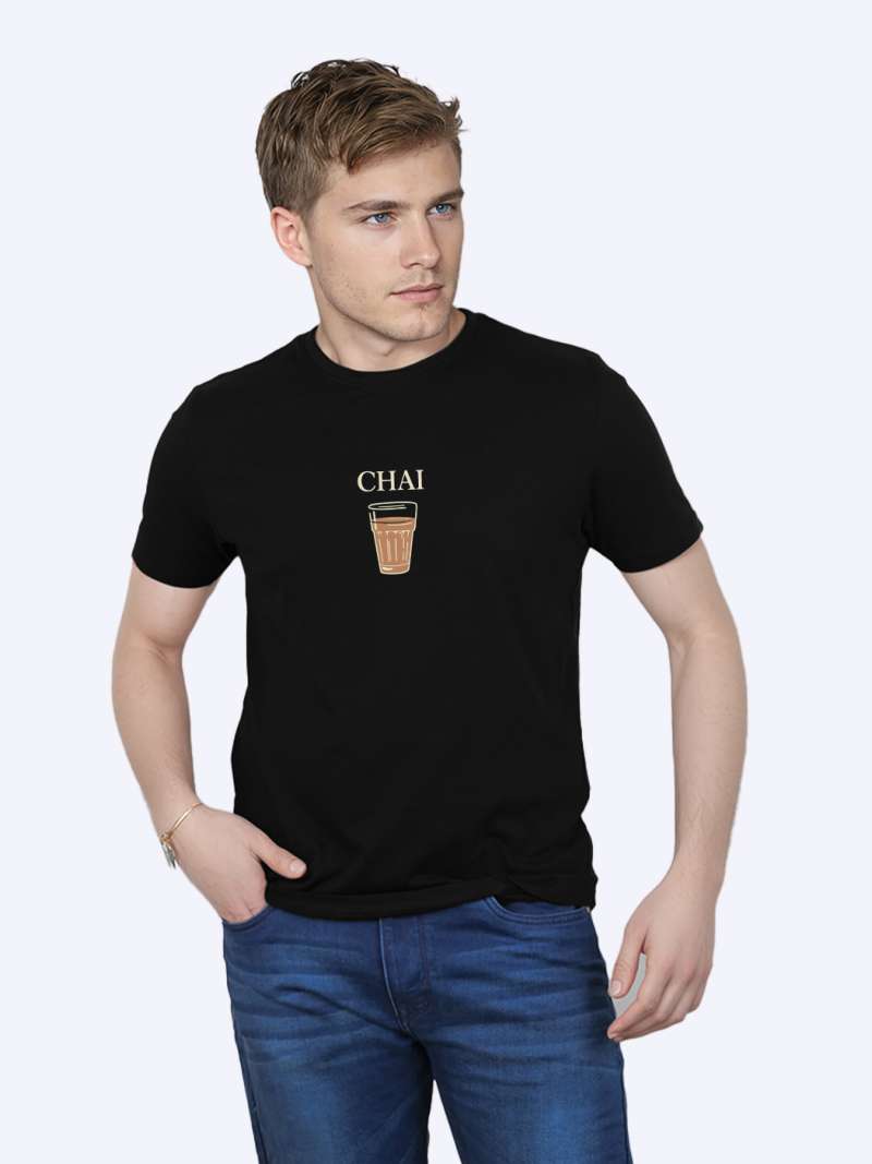 Chai Printed T-Shirt For Men - Half Sleeve