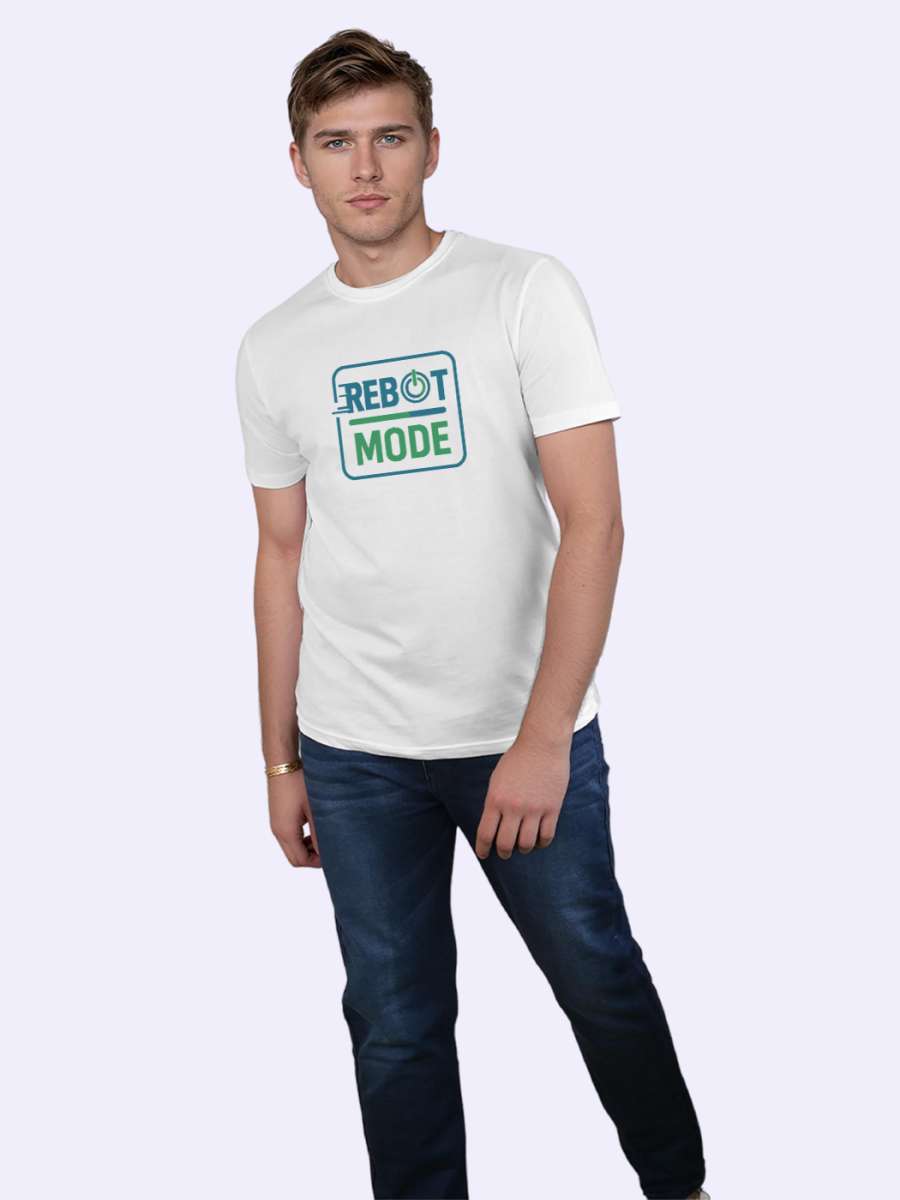 Reboot Mode Printed T-Shirt For Men - Half Sleeve - Image 4