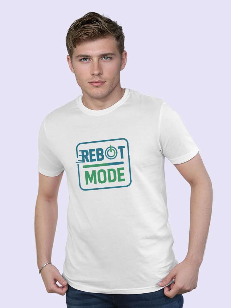 Reboot Mode Printed T-Shirt For Men - Half Sleeve