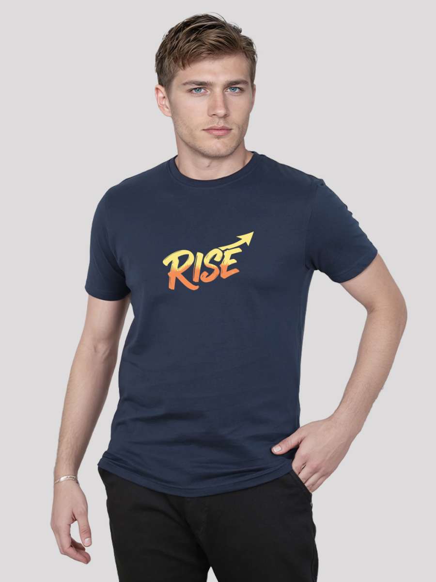 Rise Printed T-Shirt For Men - Half Sleeve - Image 2