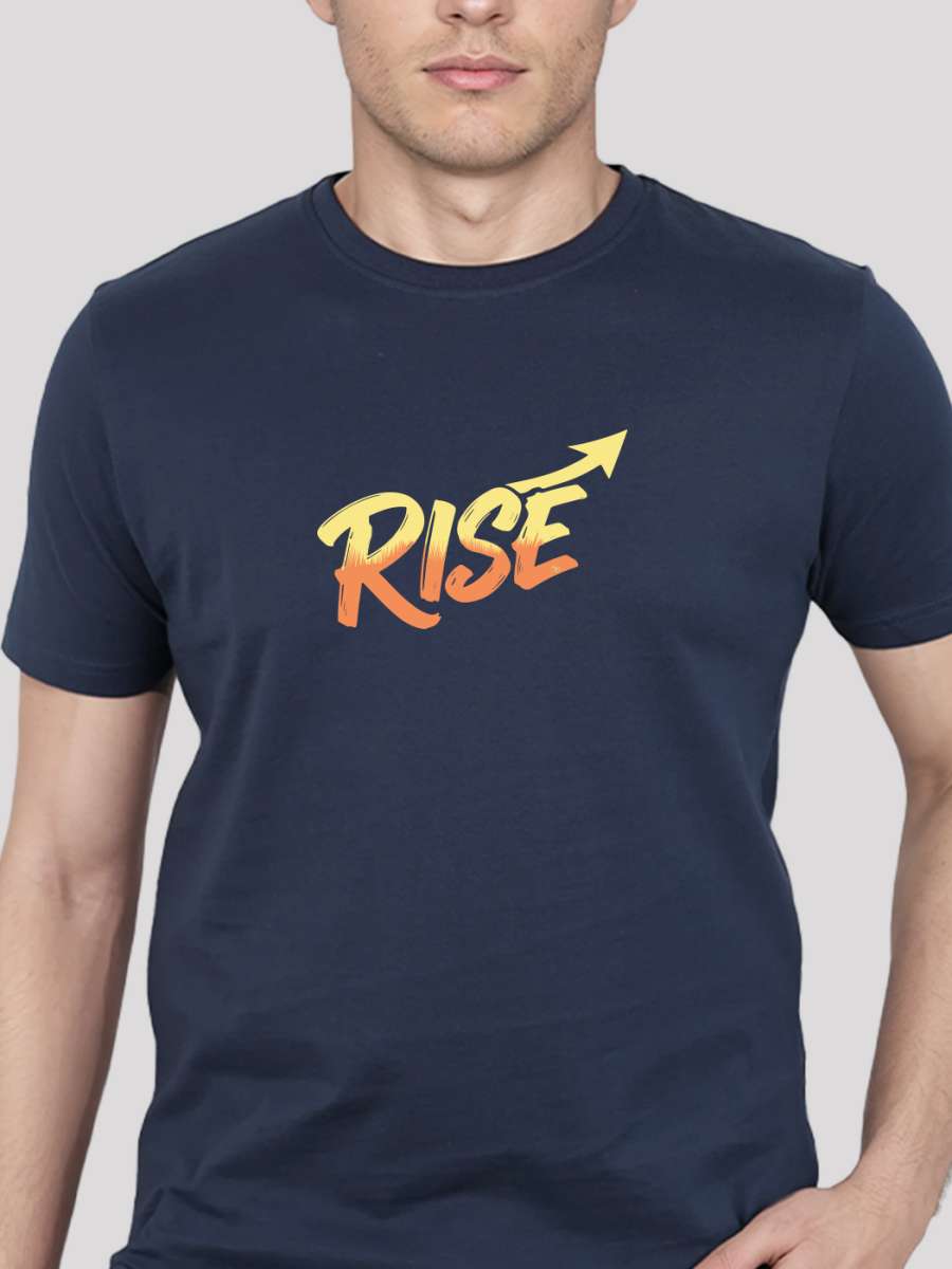 Rise Printed T-Shirt For Men - Half Sleeve - Image 3