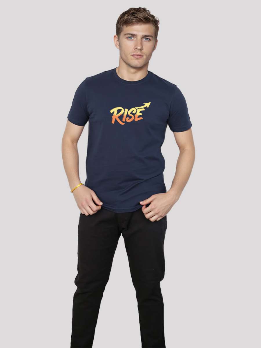 Rise Printed T-Shirt For Men - Half Sleeve - Image 4