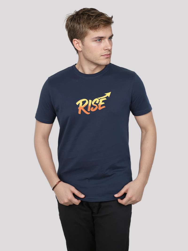 Rise Printed T-Shirt For Men - Half Sleeve