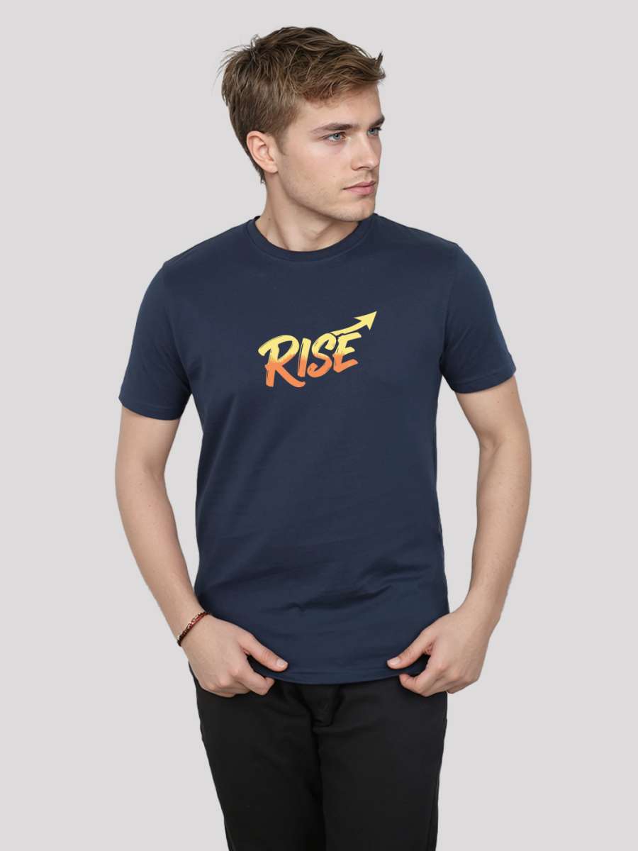 Rise Printed T-Shirt For Men - Half Sleeve