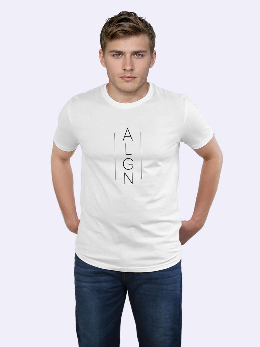 ALGN Printed T-Shirt For Men - Half Sleeve - Image 2