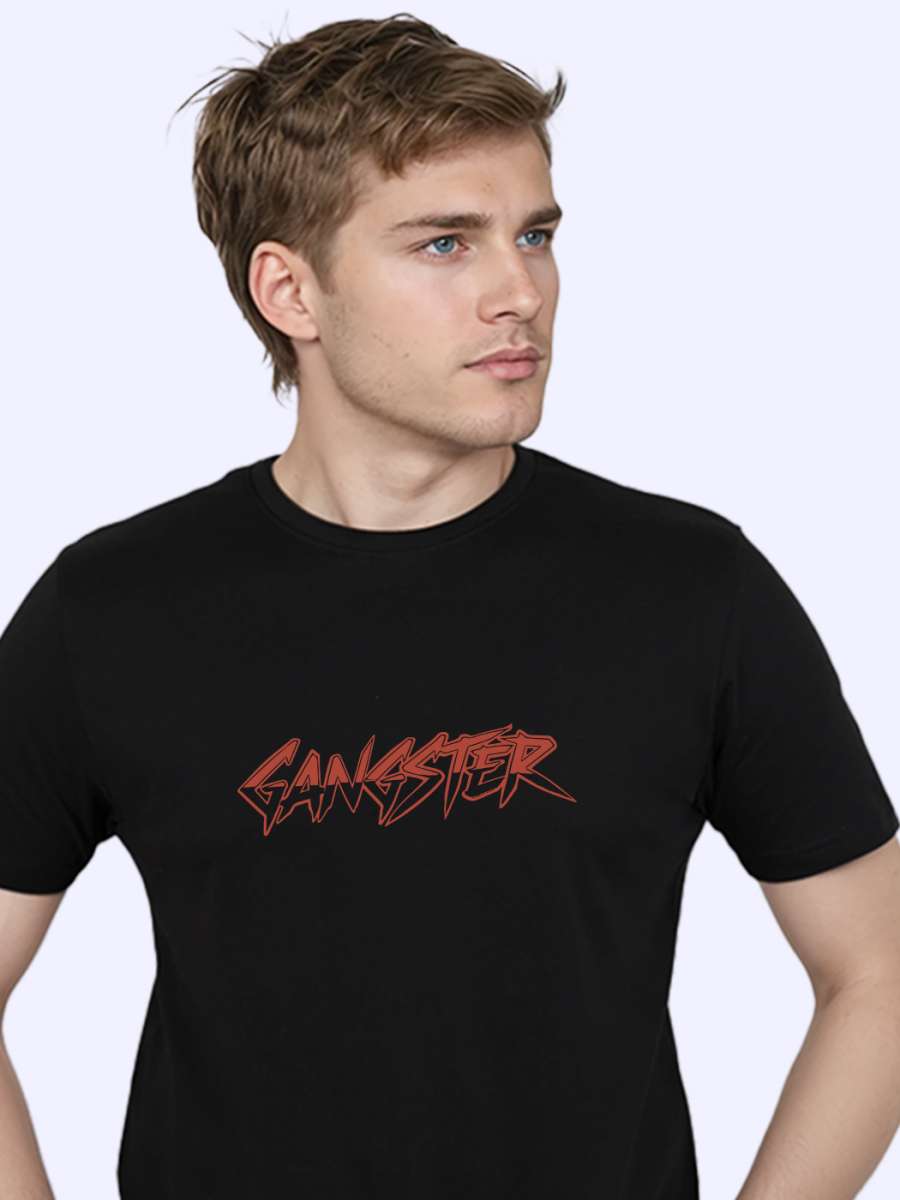 Gangster T-Shirt For Men - Half Sleeve - Image 2