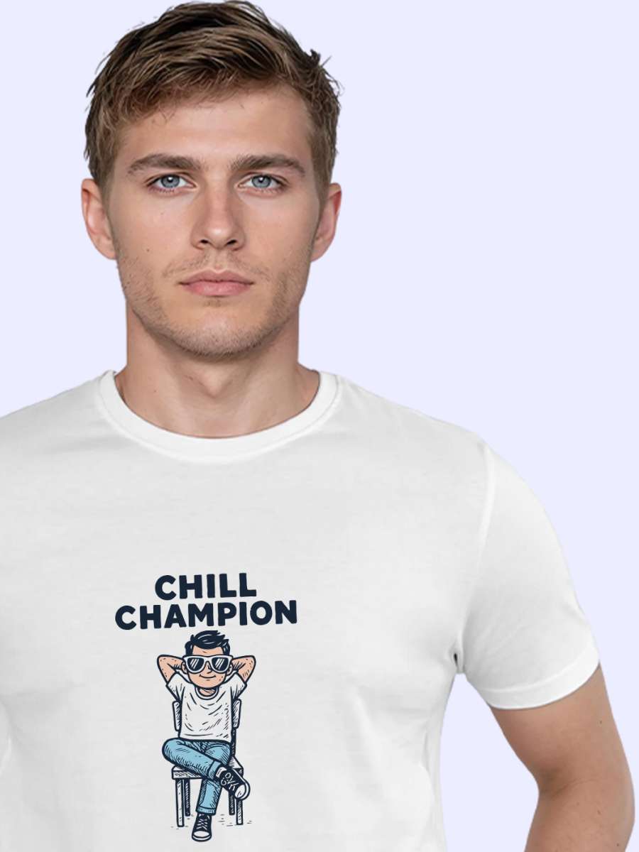 Chill Champion T-Shirt For Men - Half Sleeve - Image 2