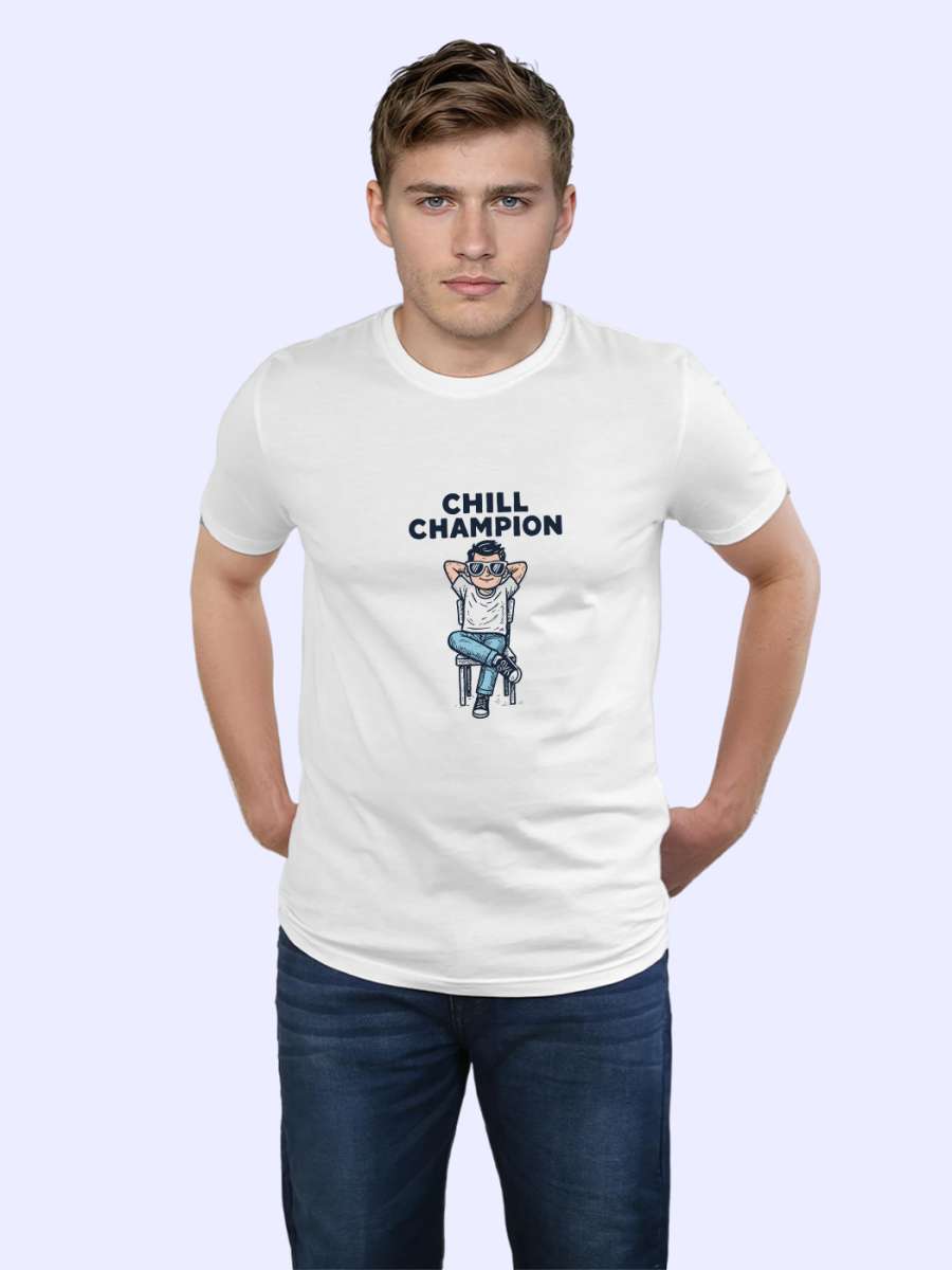 Chill Champion T-Shirt For Men - Half Sleeve - Image 3