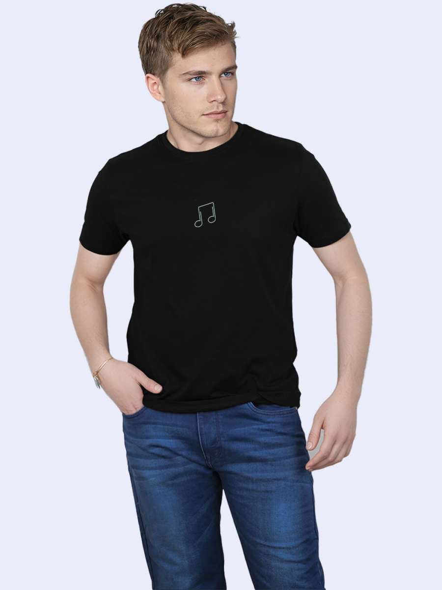 Musical Note T-Shirt For Men - Half Sleeve - Image 2