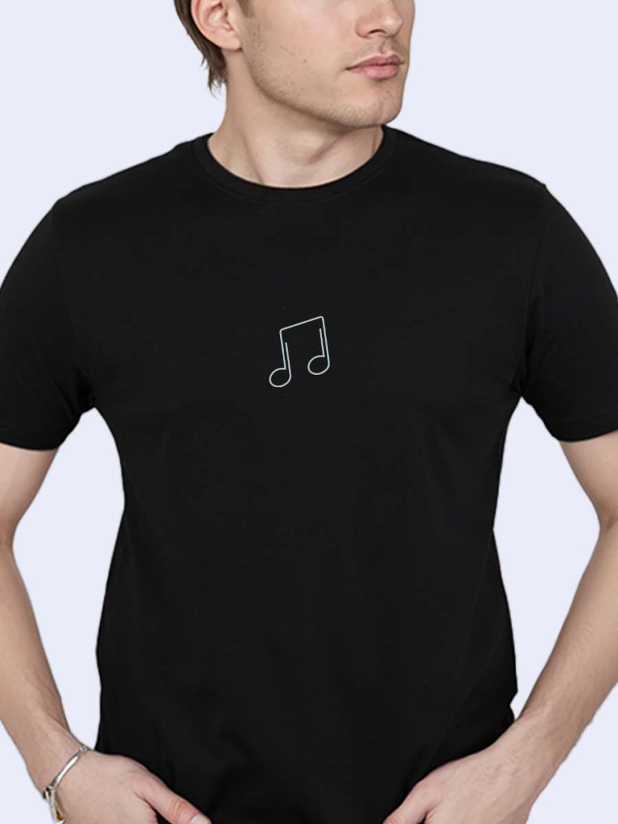 Musical Note T-Shirt For Men - Half Sleeve - Image 3