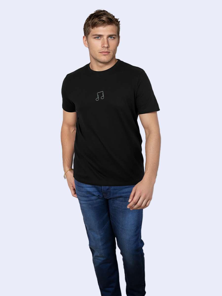 Musical Note T-Shirt For Men - Half Sleeve - Image 4