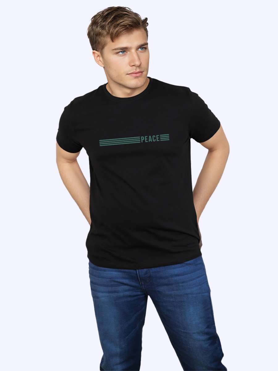 Peace T-Shirt For Men - Half Sleeve - Image 3