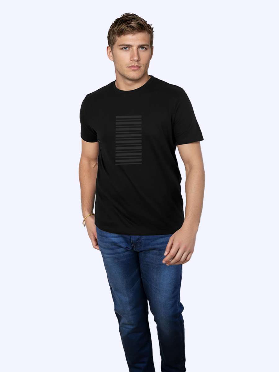 Stripes T-Shirt For Men - Half Sleeve - Image 4