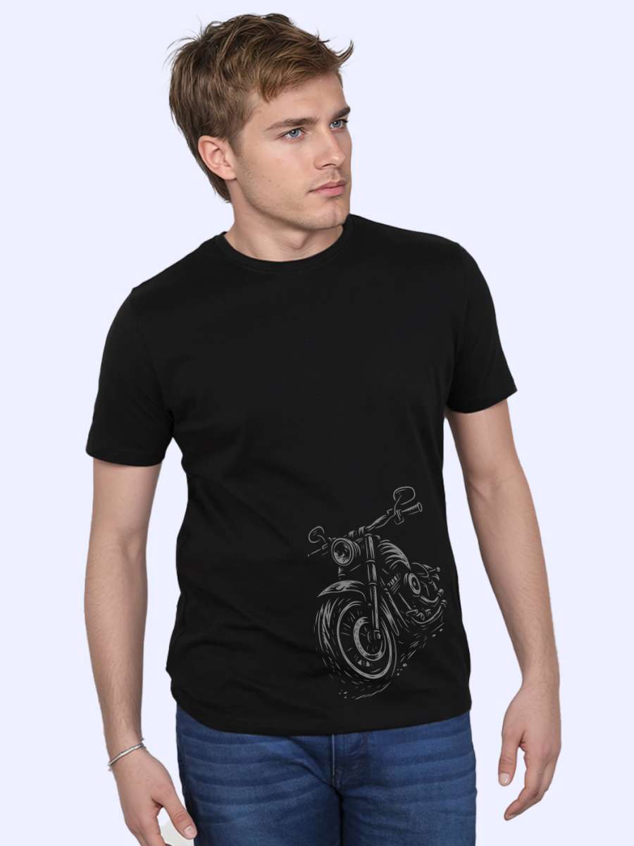 Motorcycle T-Shirt For Men - Half Sleeve - Image 3