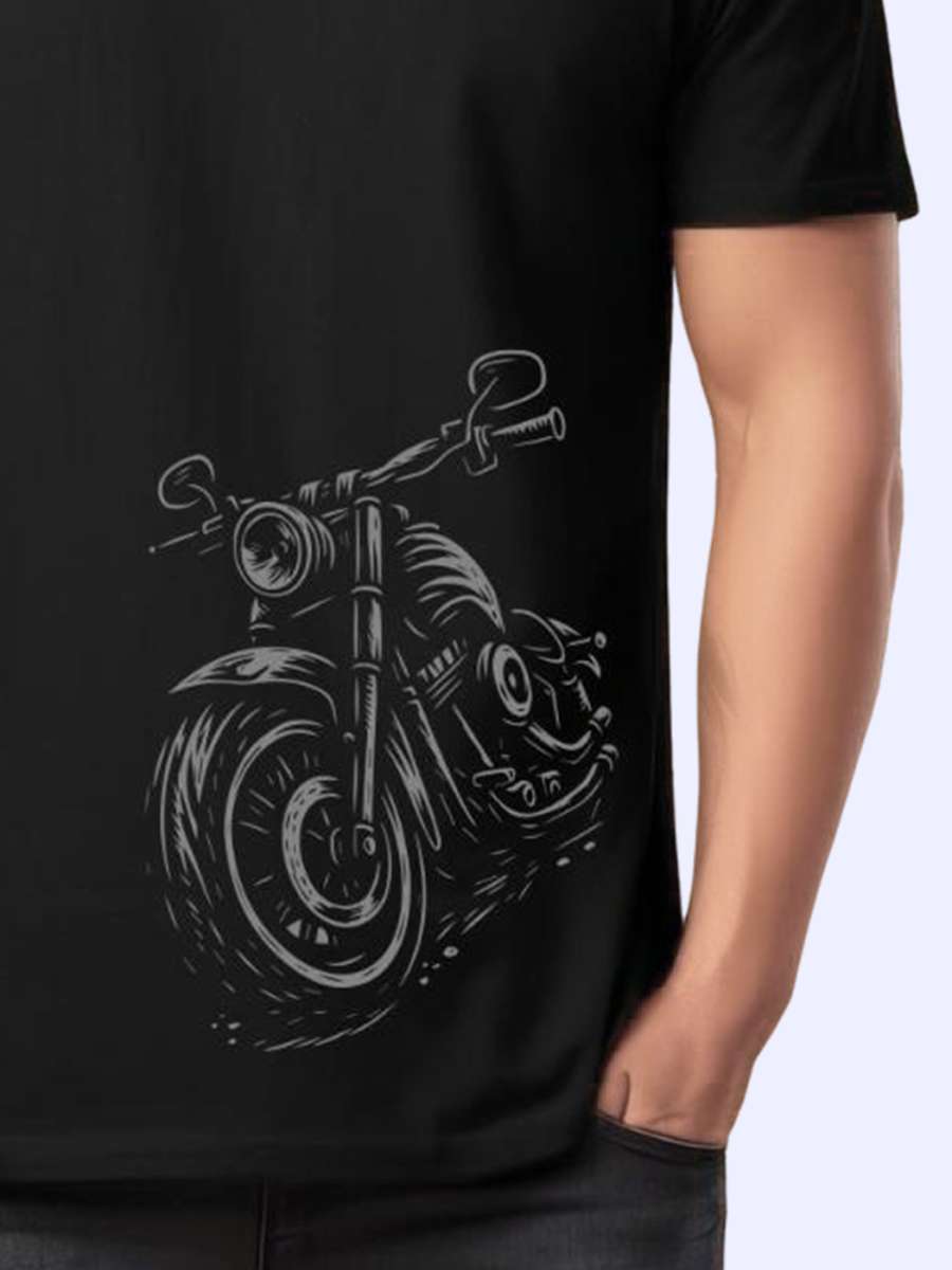 Motorcycle T-Shirt For Men - Half Sleeve - Image 2