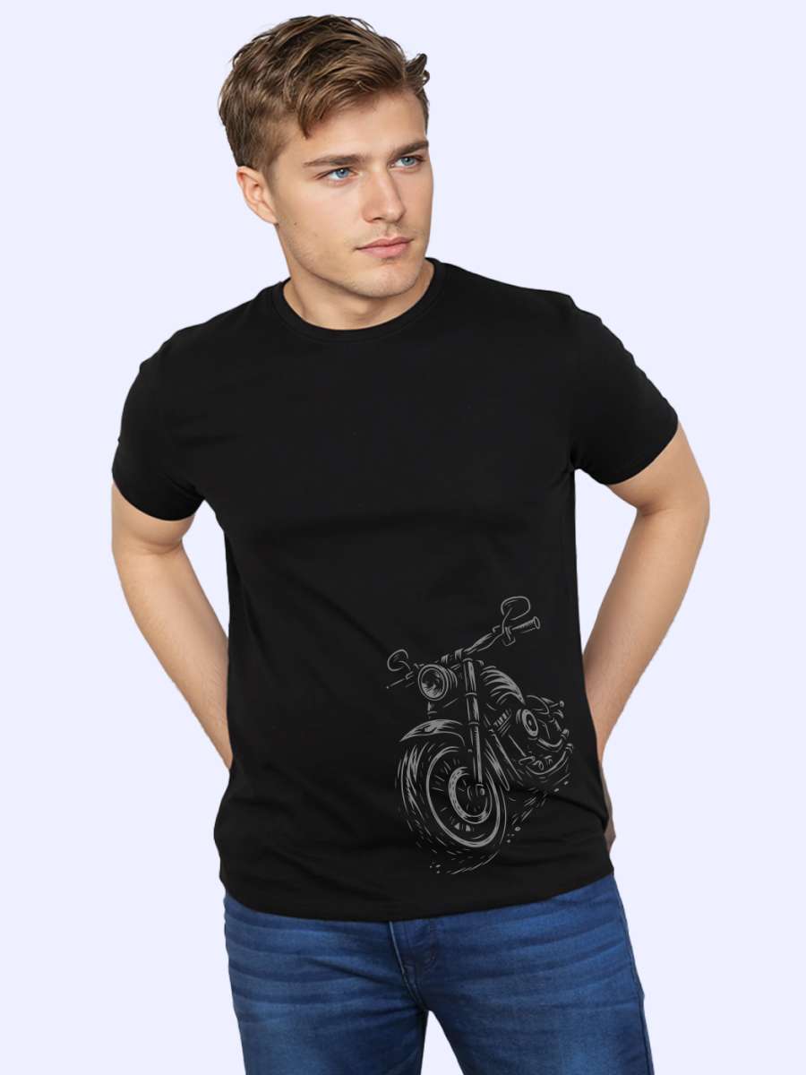 Motorcycle T-Shirt For Men - Half Sleeve