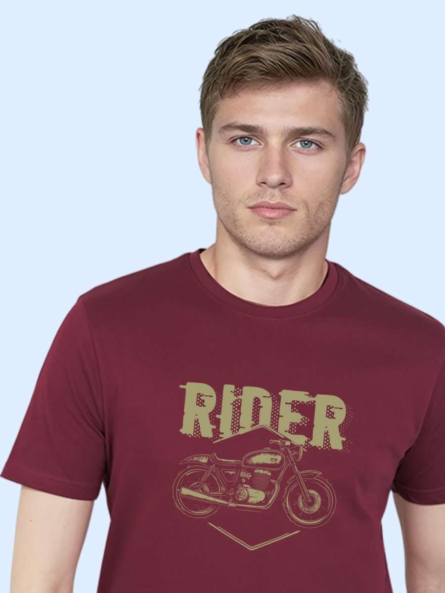 Rider T-Shirt For Men - Half Sleeve - Image 2