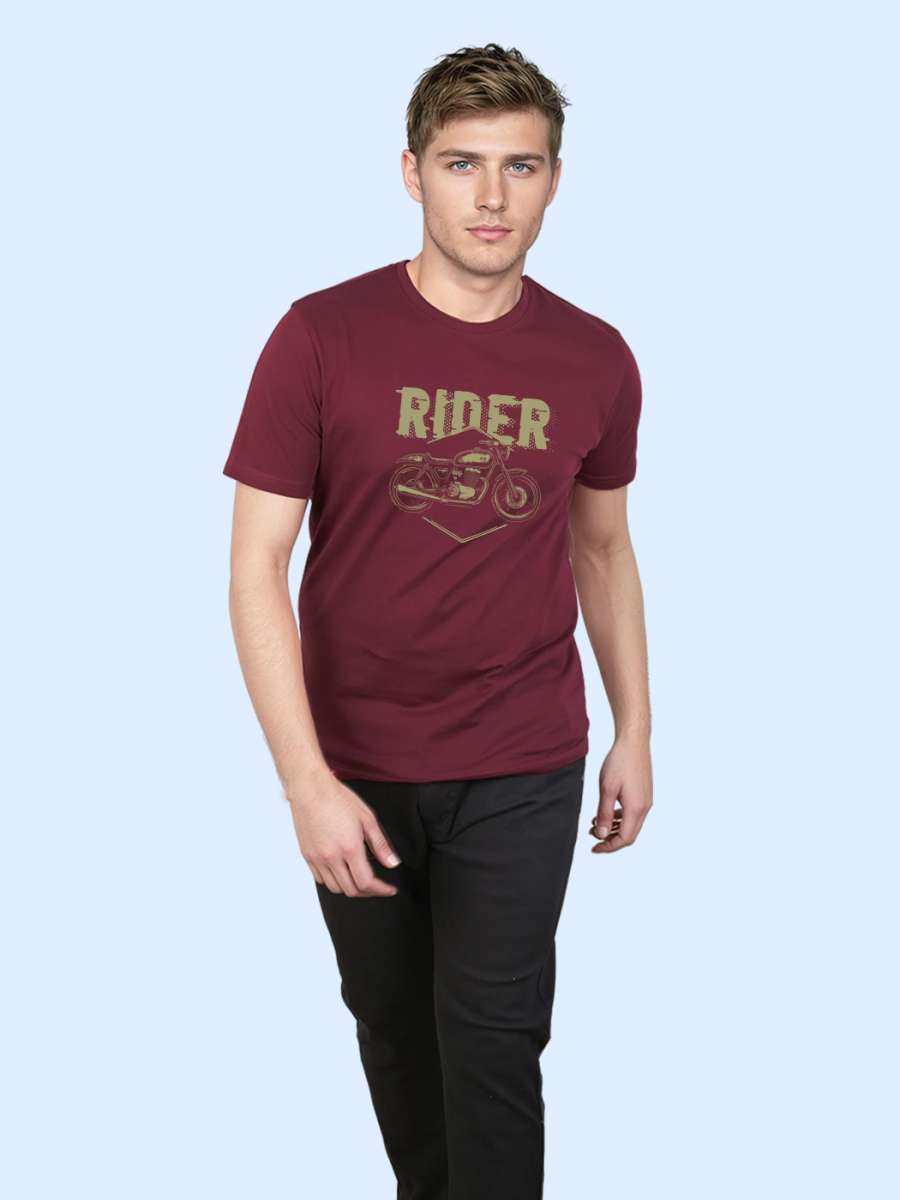 Rider T-Shirt For Men - Half Sleeve - Image 3