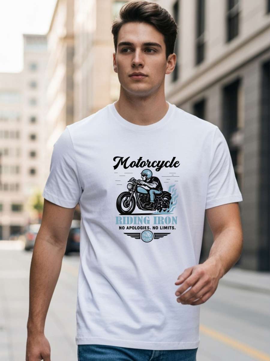 Riding Iron T-Shirt For Men - Half Sleeve