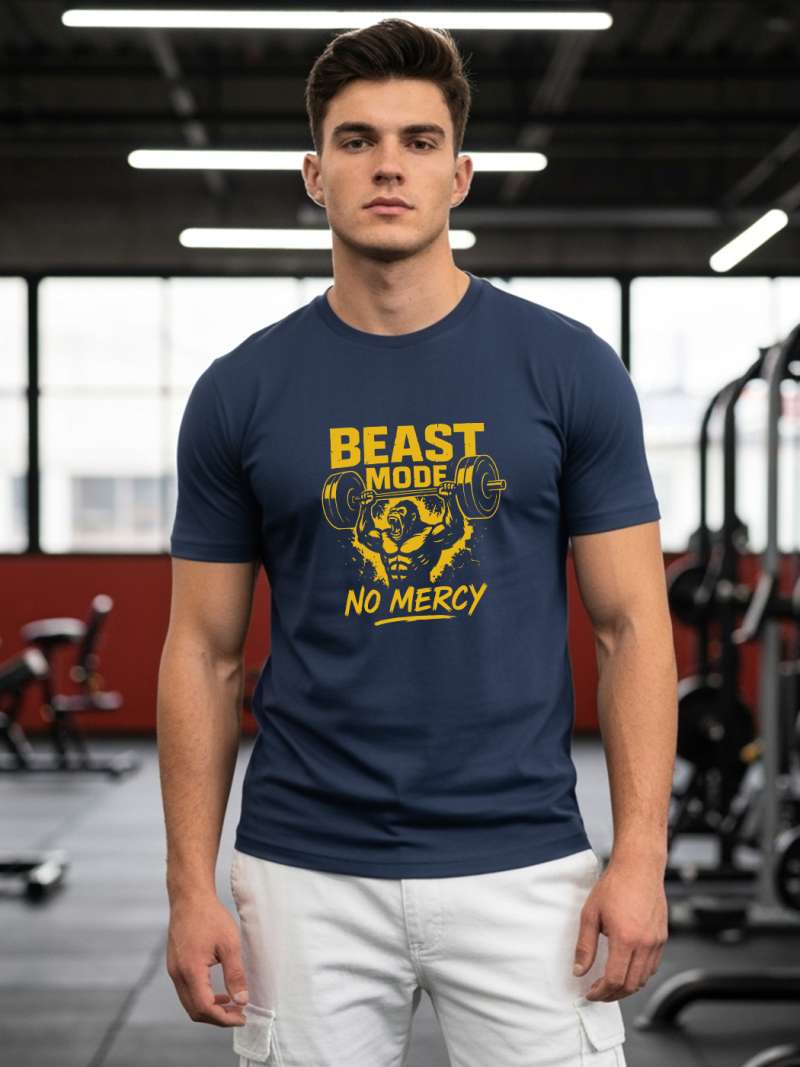 Beast Mode T-Shirt For Men - Half Sleeve