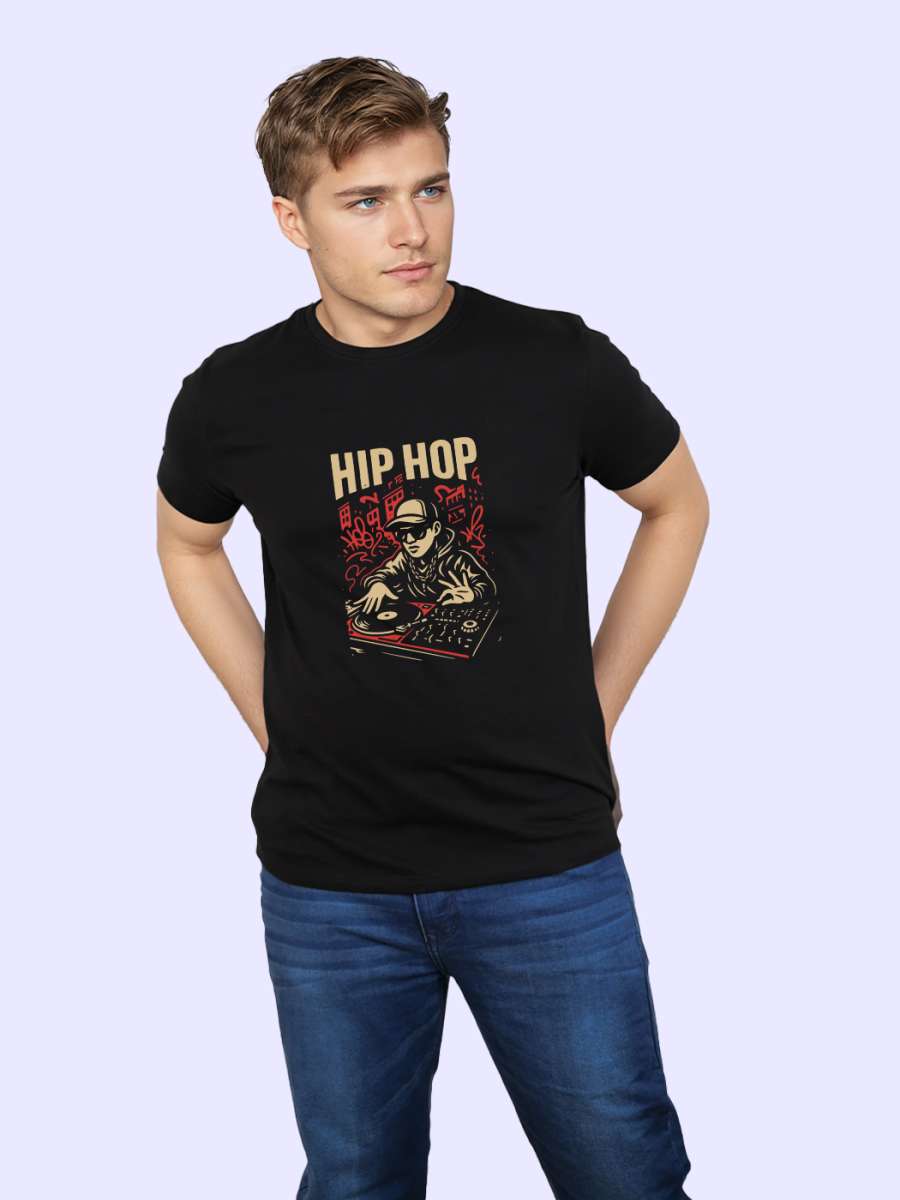 Hip Hop T-Shirt For Men - Half Sleeve - Image 3