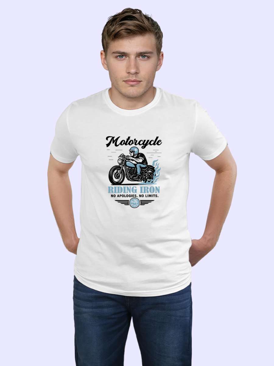 Riding Iron T-Shirt For Men - Half Sleeve - Image 3