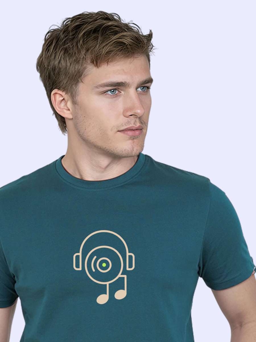 Vinyl Vibes T-Shirt For Men - Half Sleeve - Image 2