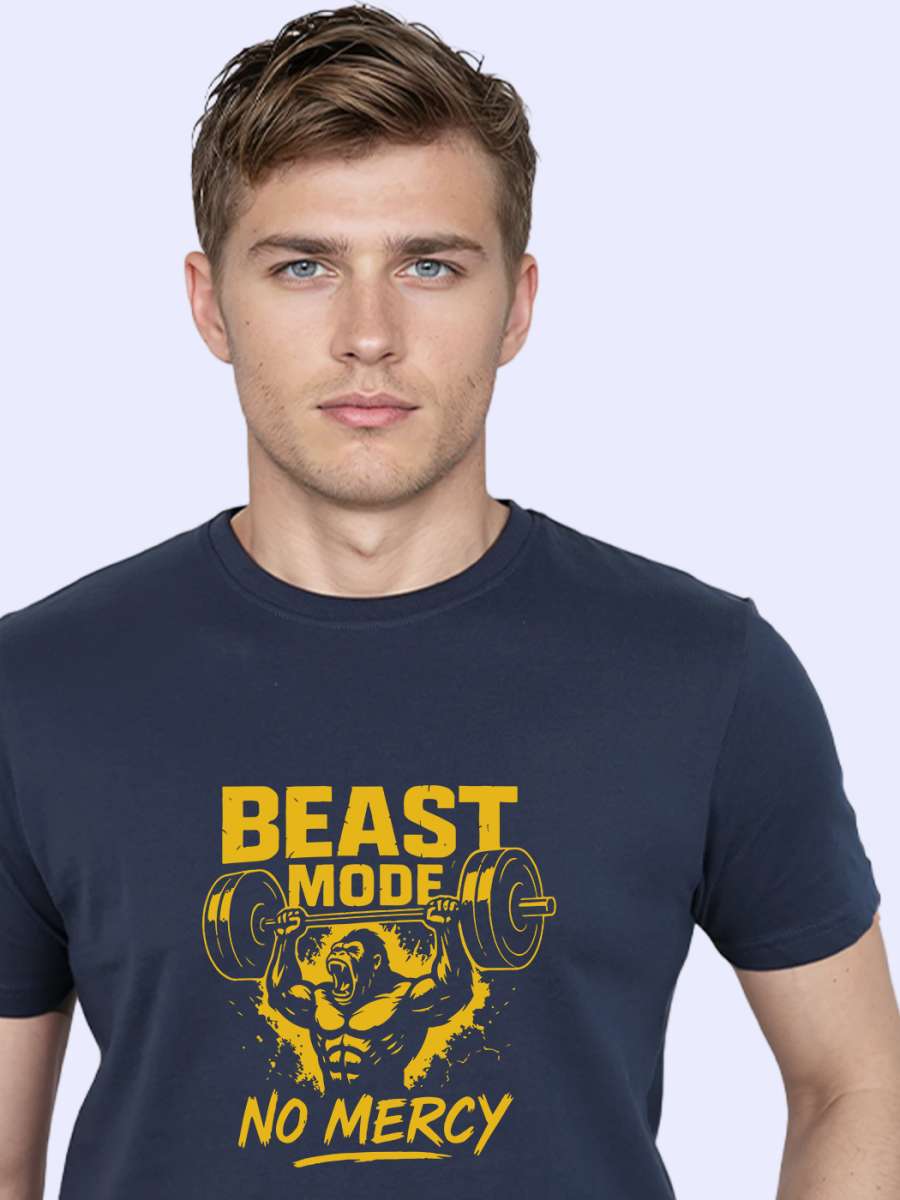 Beast Mode T-Shirt For Men - Half Sleeve - Image 2