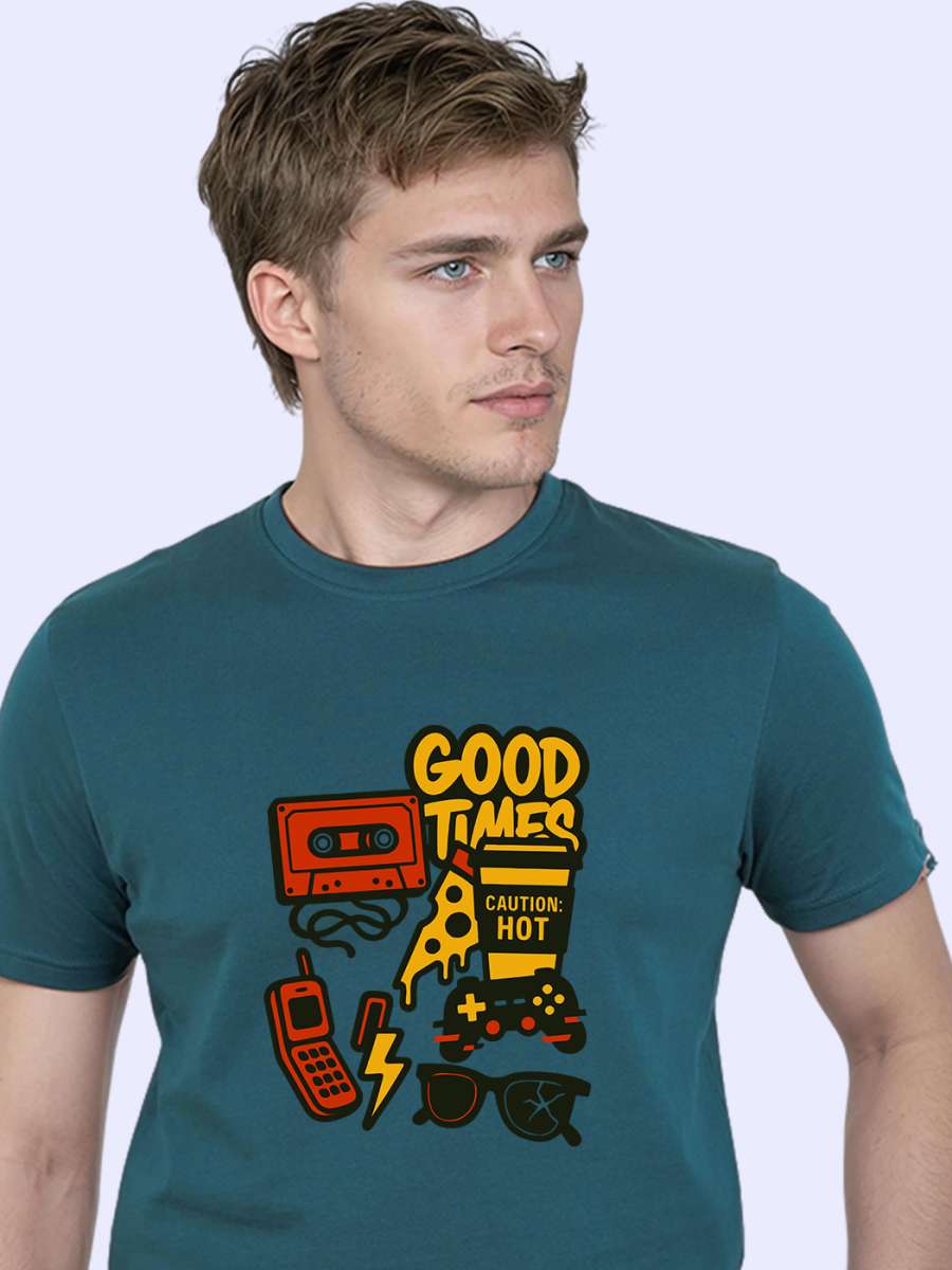 Good Times T-Shirt For Men - Half Sleeve - Image 2