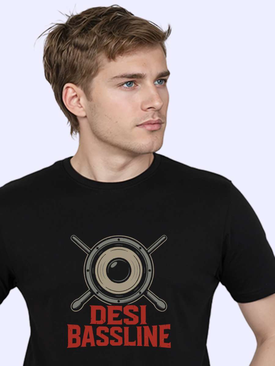 Desi Bassline T-Shirt For Men - Half Sleeve - Image 2