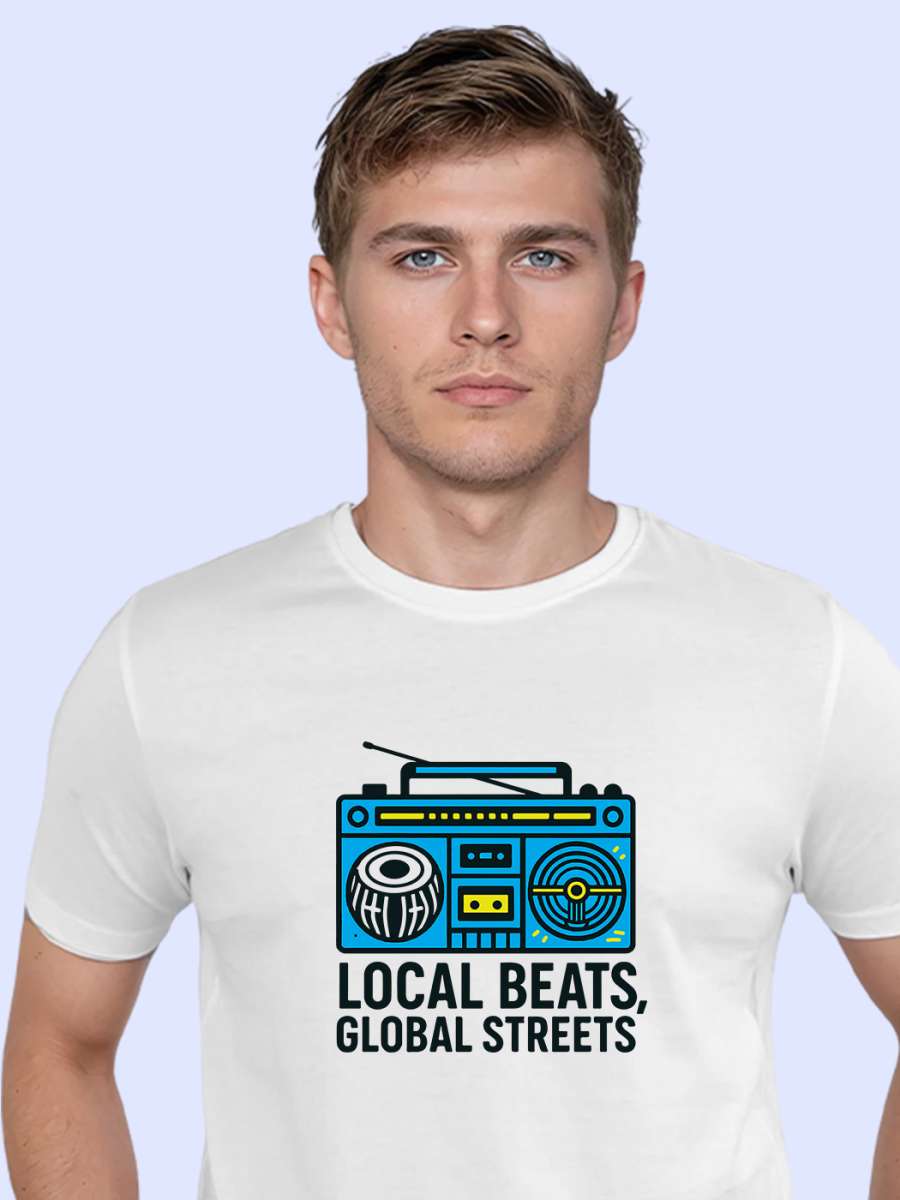 Local Beats T-Shirt For Men - Half Sleeve - Image 2