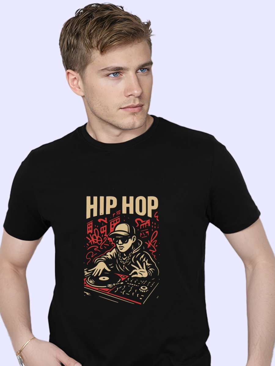 Hip Hop T-Shirt For Men - Half Sleeve - Image 2
