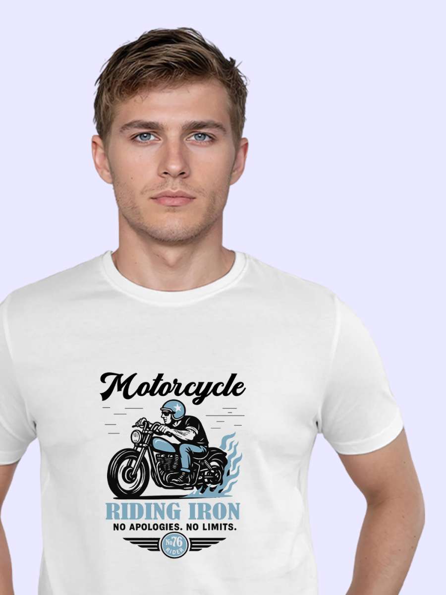 Riding Iron T-Shirt For Men - Half Sleeve - Image 2