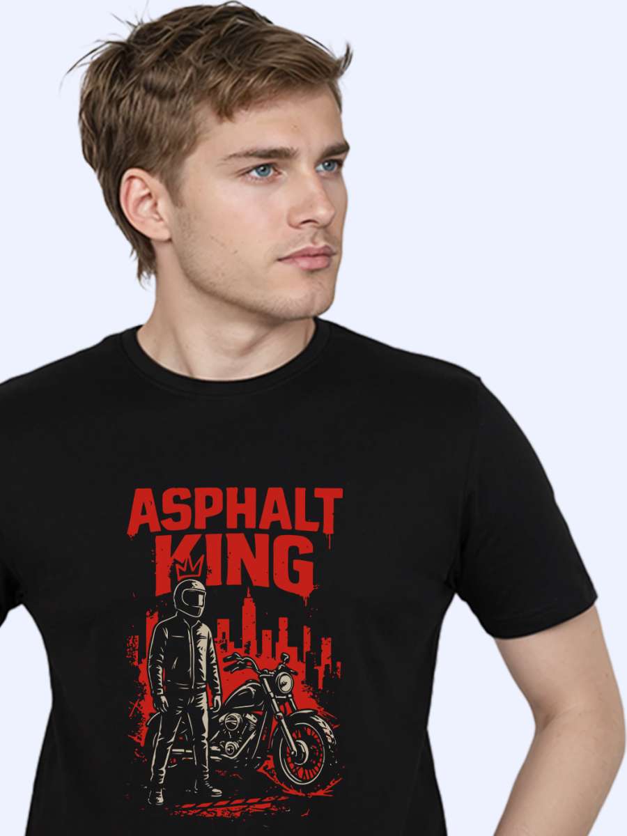 Asphalt King T-Shirt For Men - Half Sleeve - Image 2