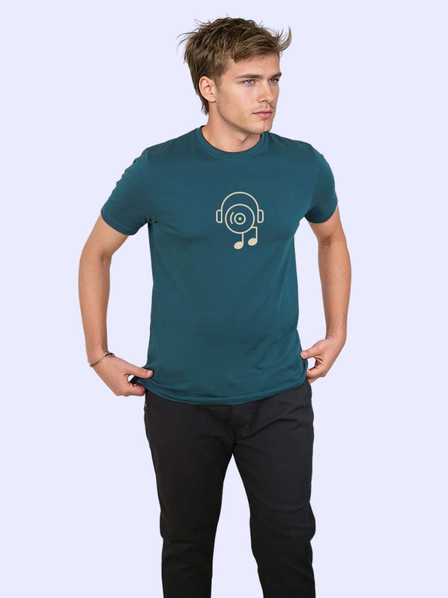 Vinyl Vibes T-Shirt For Men - Half Sleeve - Image 4