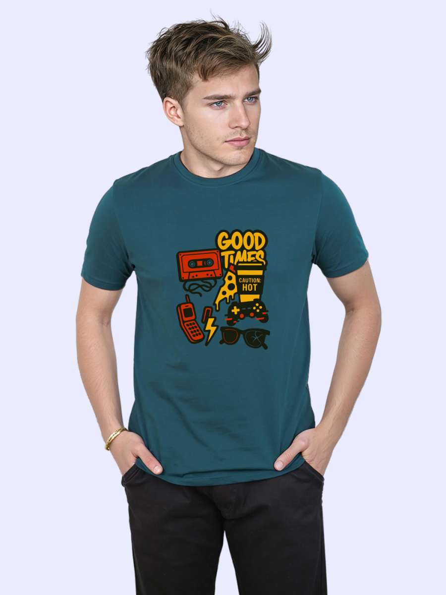 Good Times T-Shirt For Men - Half Sleeve - Image 3