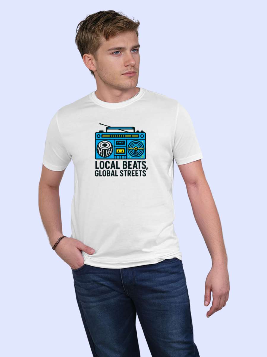 Local Beats T-Shirt For Men - Half Sleeve - Image 3