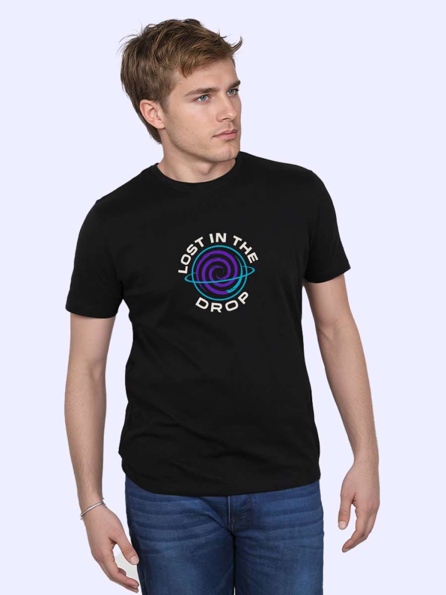 Lost In The Drop T-Shirt For Men - Half Sleeve - Image 3